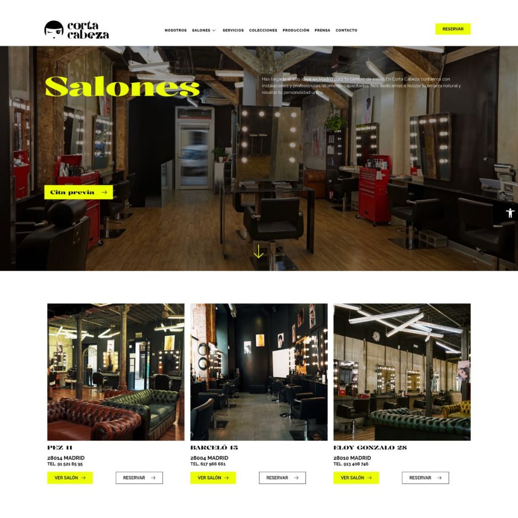 AJA Caso éxito CORTA CABEZA Diseño web